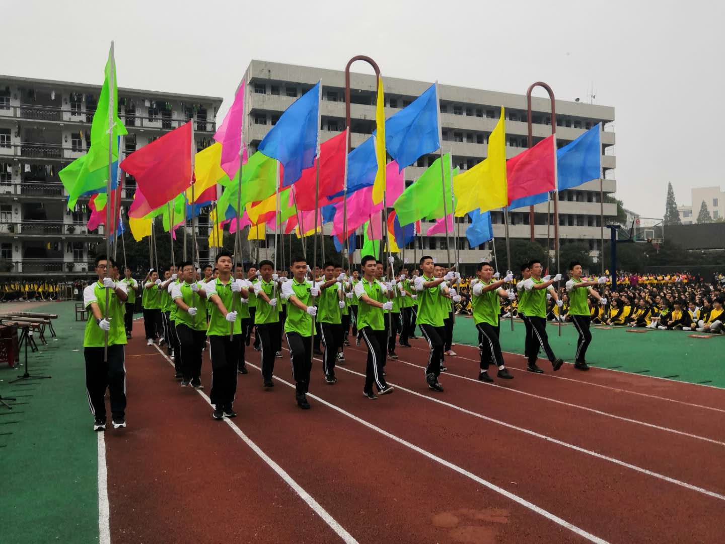 桃源九中第16届秋季田径运动会隆重开幕